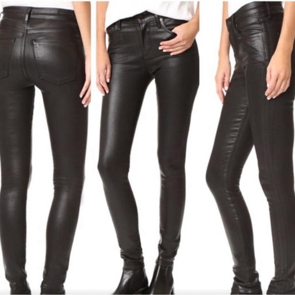 Citizens of Humanity ROCKET HIGH RISE SKINNY IN METERORITE LEATHERETTE - Picture 1 of 12